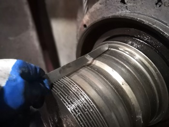 4800纸机烘缸轴磨损快速修复