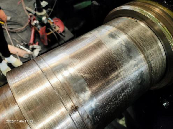冷轧飞剪皮带轮轴磨损了,能不能在