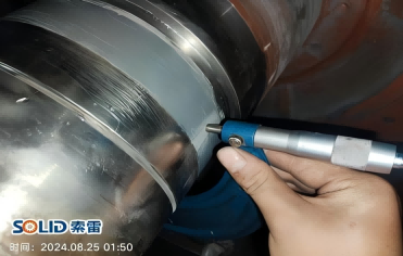 索雷工程师是如何修粉碎机轴承位磨损的?